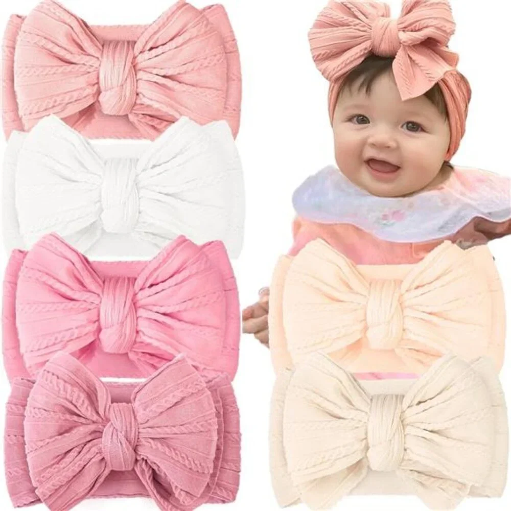 Baby Girl Headbands 6 Pack Nylon Bow Hairbands Newborn Infant Toddler Accessorie